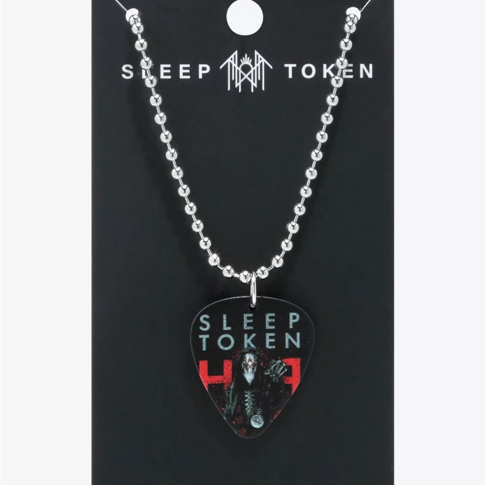 Sleep Token Guitar Pick Ball Chain Necklace Hot‎ Topic